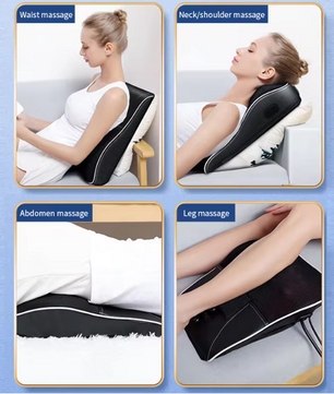 Shiatsu Massagekussen met Afstandsbediening – Elektrisch Nek, Rug en Schouder Massagekussen