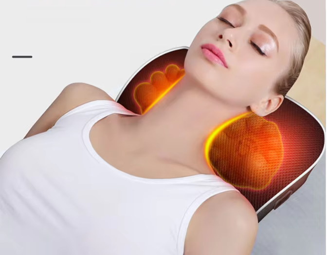 Shiatsu Massagekussen met Afstandsbediening – Elektrisch Nek, Rug en Schouder Massagekussen