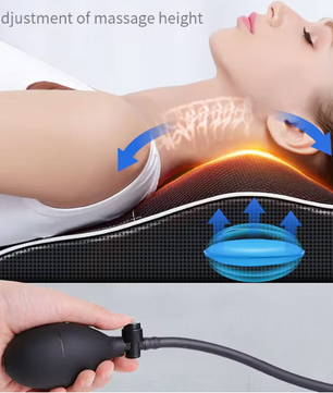 Shiatsu Massagekussen met Afstandsbediening – Elektrisch Nek, Rug en Schouder Massagekussen