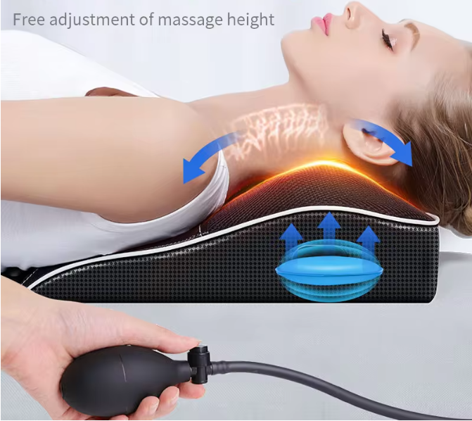Shiatsu Massagekussen met Afstandsbediening – Elektrisch Nek, Rug en Schouder Massagekussen