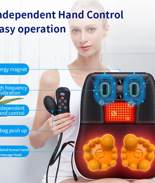 Shiatsu Massagekussen met Afstandsbediening – Elektrisch Nek, Rug en Schouder Massagekussen