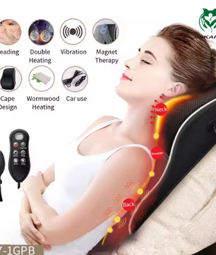 Shiatsu Massagekussen met Afstandsbediening – Elektrisch Nek, Rug en Schouder Massagekussen