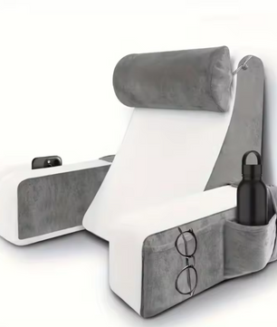 Extra Groot Leeskussen met Armleuningen – Traagschuim Bedsteunkussen voor Lezen en TV