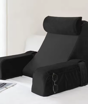 Extra Groot Leeskussen met Armleuningen – Traagschuim Bedsteunkussen voor Lezen en TV