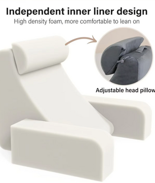 Extra Groot Leeskussen met Armleuningen – Traagschuim Bedsteunkussen voor Lezen en TV