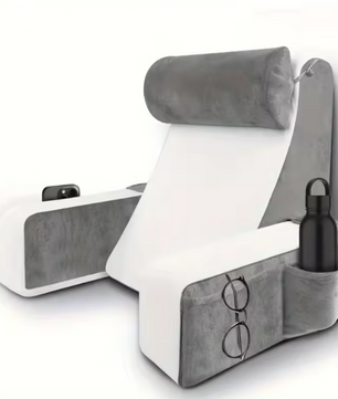 Extra Groot Leeskussen met Armleuningen – Traagschuim Bedsteunkussen voor Lezen en TV