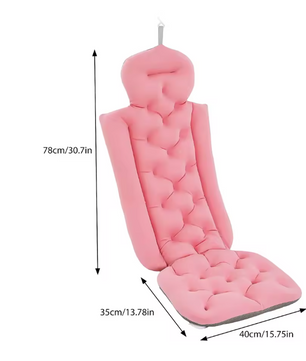 Full Body Badkussen met 10 Zuignappen – Antislip Spa Badkussen voor Badkuip