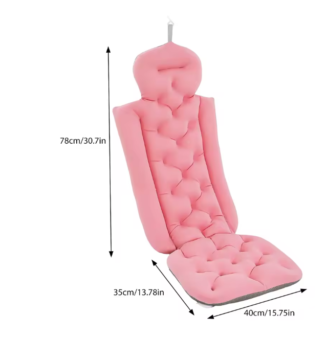 Full Body Badkussen met 10 Zuignappen – Antislip Spa Badkussen voor Badkuip