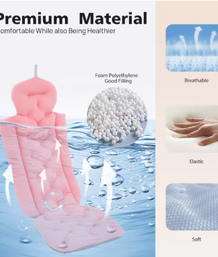 Full Body Badkussen met 10 Zuignappen – Antislip Spa Badkussen voor Badkuip