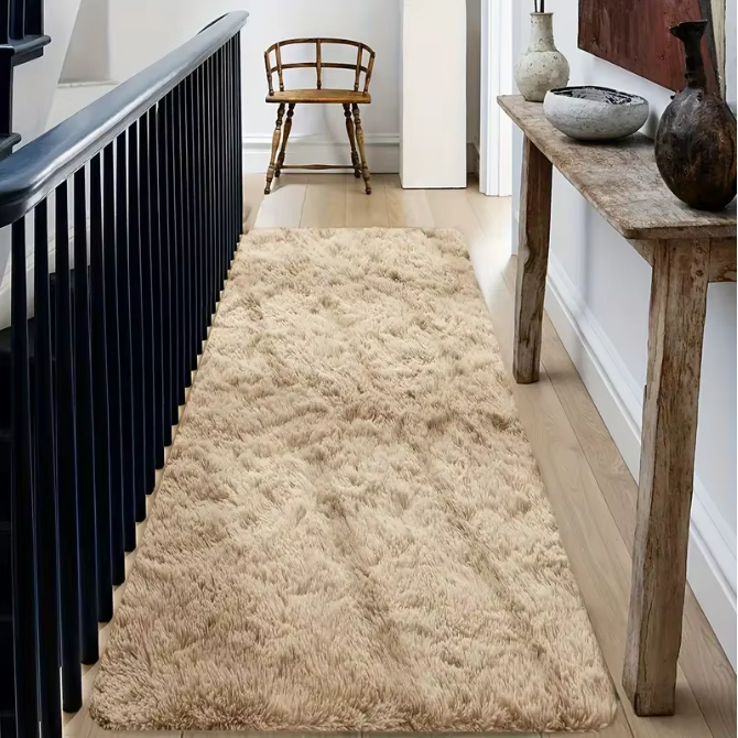 Superzacht Pluche Vloerkleed – Fluffy Tapijt voor Slaapkamer, Woonkamer en Hal