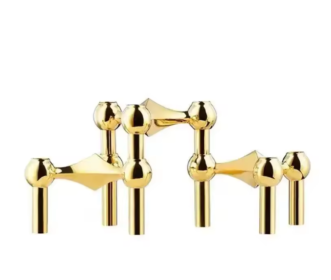 Noordse Metalen Moleculaire Kandelaar – Modern Design Kaarsenhouder voor Woondecoratie