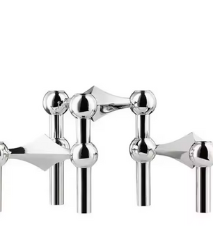 Noordse Metalen Moleculaire Kandelaar – Modern Design Kaarsenhouder voor Woondecoratie