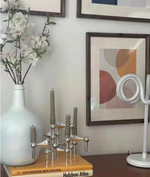 Noordse Metalen Moleculaire Kandelaar – Modern Design Kaarsenhouder voor Woondecoratie