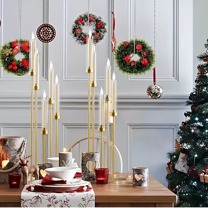 5-Armige Gouden Kandelaar – Luxe Kandelaar voor Bruiloft en Tafeldecoratie