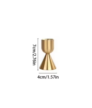 Luxe Gouden Metalen Kandelaar – Elegante Tafelkandelaar voor Bruiloft en Woondecoratie