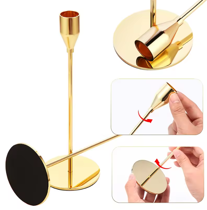 Set van 3 Metalen Kandelaars – Europese Stijl Tafelkandelaar Decoratie