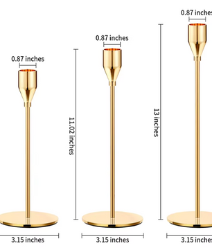 Set van 3 Metalen Kandelaars – Europese Stijl Tafelkandelaar Decoratie