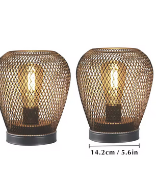 Nordic Metalen Kooi LED Lantaarn – Decoratieve Tafellamp voor Woondecoratie