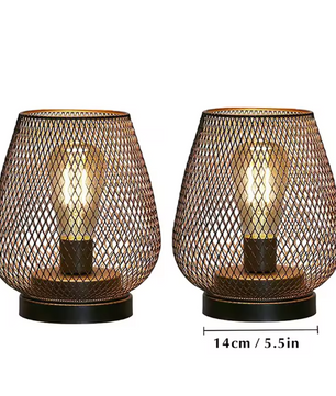 Nordic Metalen Kooi LED Lantaarn – Decoratieve Tafellamp voor Woondecoratie