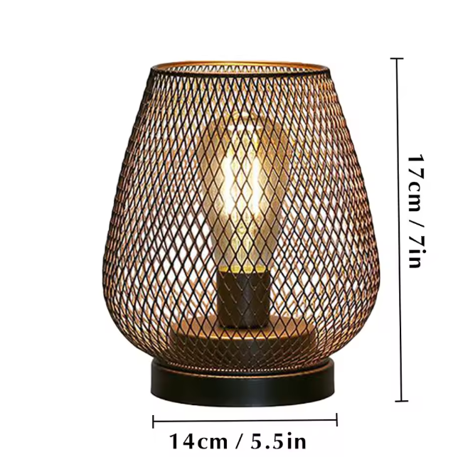 Nordic Metalen Kooi LED Lantaarn – Decoratieve Tafellamp voor Woondecoratie