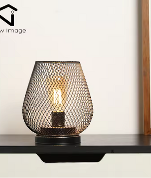 Nordic Metalen Kooi LED Lantaarn – Decoratieve Tafellamp voor Woondecoratie