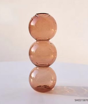 Nordic Glazen Bubble Vaas – Moderne Decoratieve Bloemenvaas voor Woondecoratie