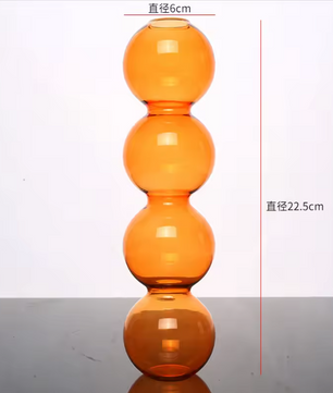 Nordic Glazen Bubble Vaas – Moderne Decoratieve Bloemenvaas voor Woondecoratie