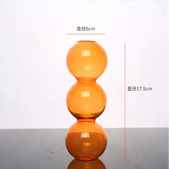 Nordic Glazen Bubble Vaas – Moderne Decoratieve Bloemenvaas voor Woondecoratie