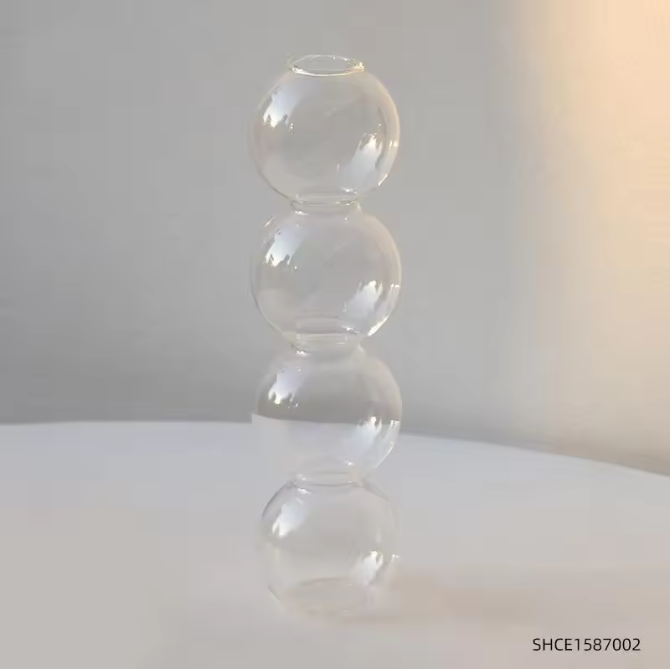 Nordic Glazen Bubble Vaas – Moderne Decoratieve Bloemenvaas voor Woondecoratie