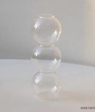 Nordic Glazen Bubble Vaas – Moderne Decoratieve Bloemenvaas voor Woondecoratie