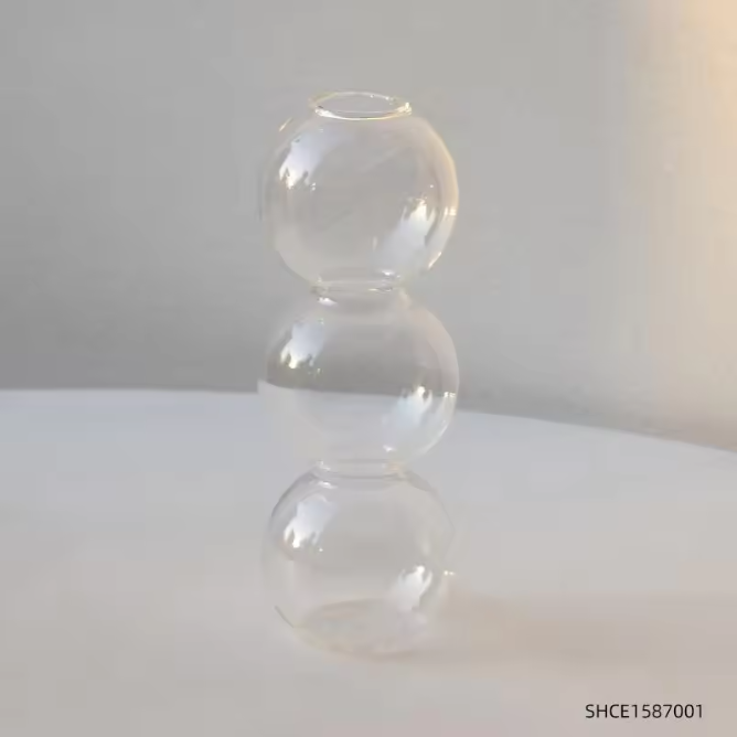 Nordic Glazen Bubble Vaas – Moderne Decoratieve Bloemenvaas voor Woondecoratie
