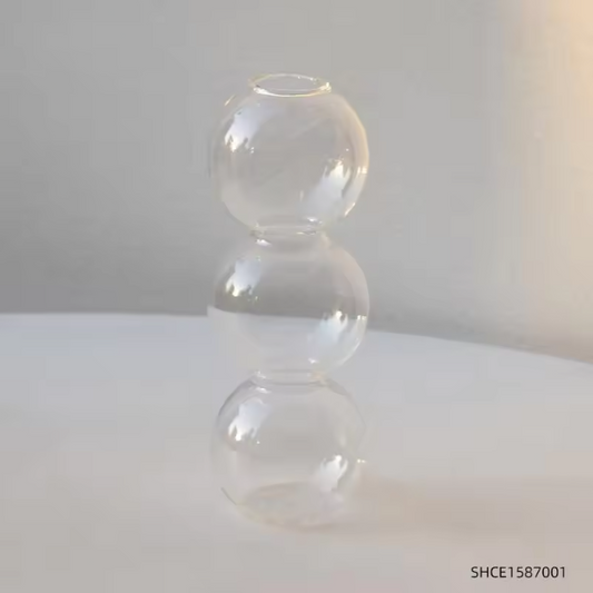 Nordic Glazen Bubble Vaas – Moderne Decoratieve Bloemenvaas voor Woondecoratie