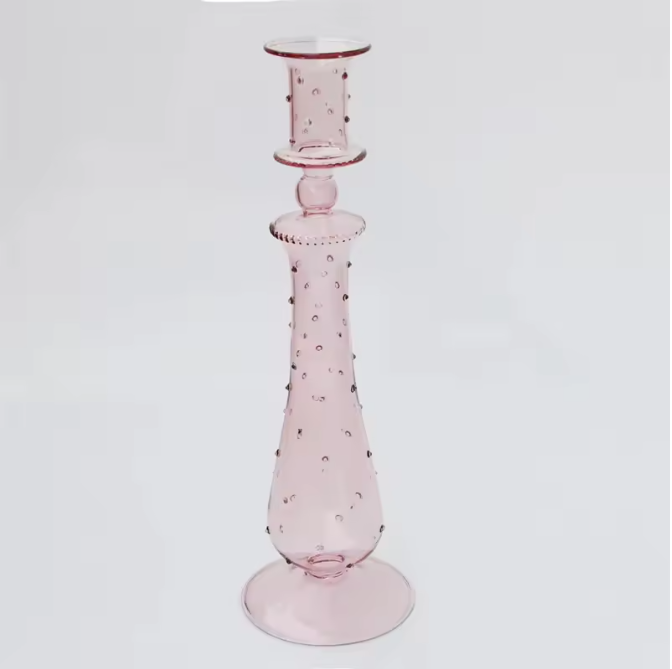 Glazen Kandelaar – Elegante Taper Kaarsenhouder voor Tafeldecoratie