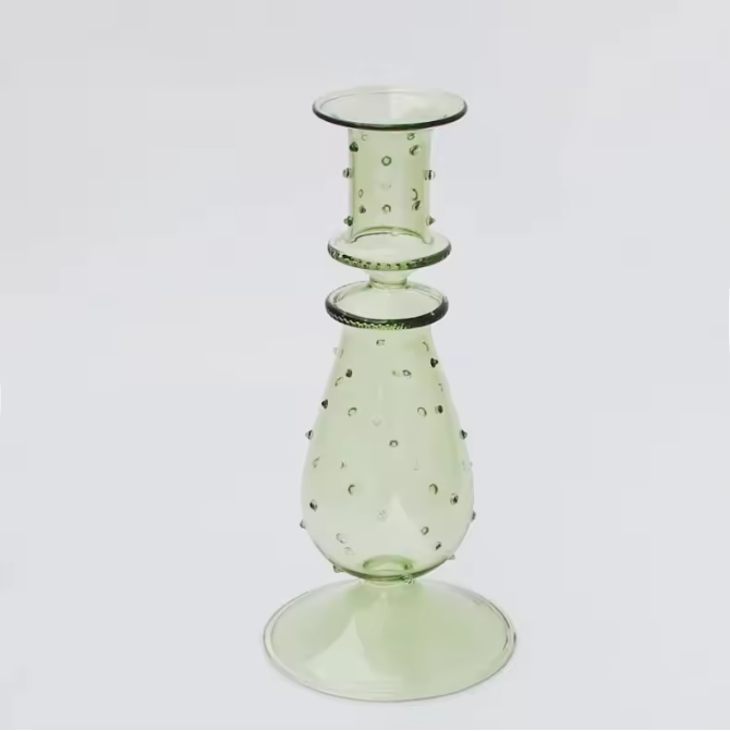 Glazen Kandelaar – Elegante Taper Kaarsenhouder voor Tafeldecoratie