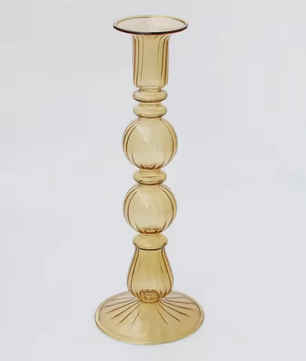 Glazen Kandelaar – Elegante Taper Kaarsenhouder voor Tafeldecoratie