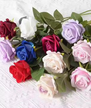 Realistische Kunst Rozen Bloemtak – Decoratieve Rode Kunstbloemen voor Woondecoratie en Bruiloften