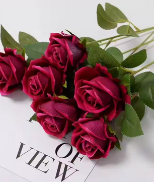 Realistische Kunst Rozen Bloemtak – Decoratieve Rode Kunstbloemen voor Woondecoratie en Bruiloften