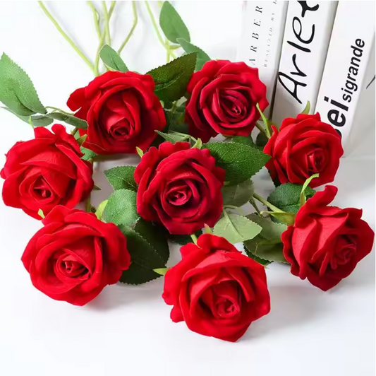 Realistische Kunst Rozen Bloemtak – Decoratieve Rode Kunstbloemen voor Woondecoratie en Bruiloften