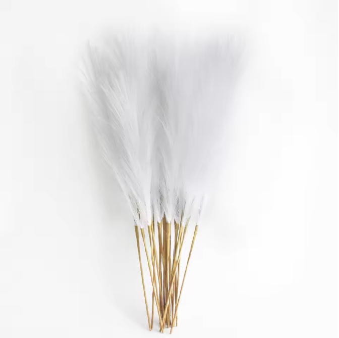 Set van 6 Kunstmatige Pampas Gras Takken – Decoratieve Droogbloemen voor Woondecoratie