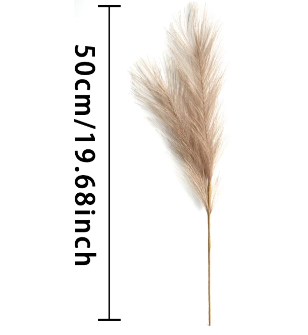 Set van 6 Kunstmatige Pampas Gras Takken – Decoratieve Droogbloemen voor Woondecoratie