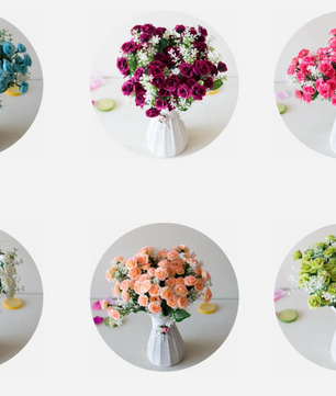 Kunst Mini Rozen Bloemboeket – Decoratieve Nep Rozen voor Woondecoratie