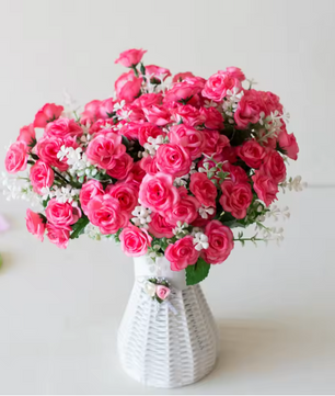 Kunst Mini Rozen Bloemboeket – Decoratieve Nep Rozen voor Woondecoratie