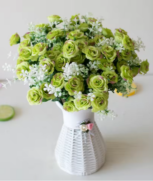 Kunst Mini Rozen Bloemboeket – Decoratieve Nep Rozen voor Woondecoratie