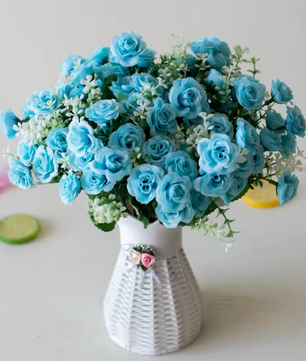 Kunst Mini Rozen Bloemboeket – Decoratieve Nep Rozen voor Woondecoratie