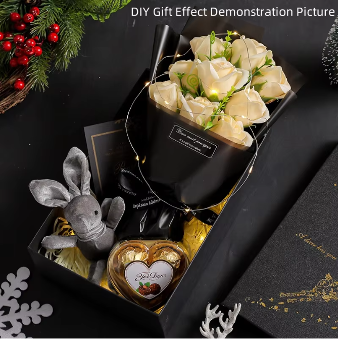 9-Delig Zeep Rozen Bloemboeket – Decoratieve Soap Flowers Cadeau