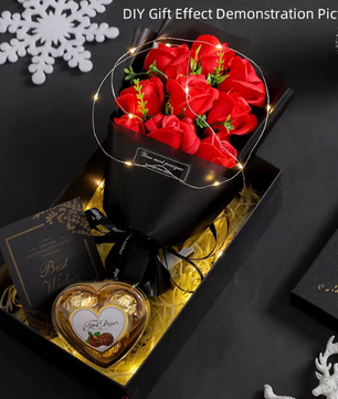 9-Delig Zeep Rozen Bloemboeket – Decoratieve Soap Flowers Cadeau