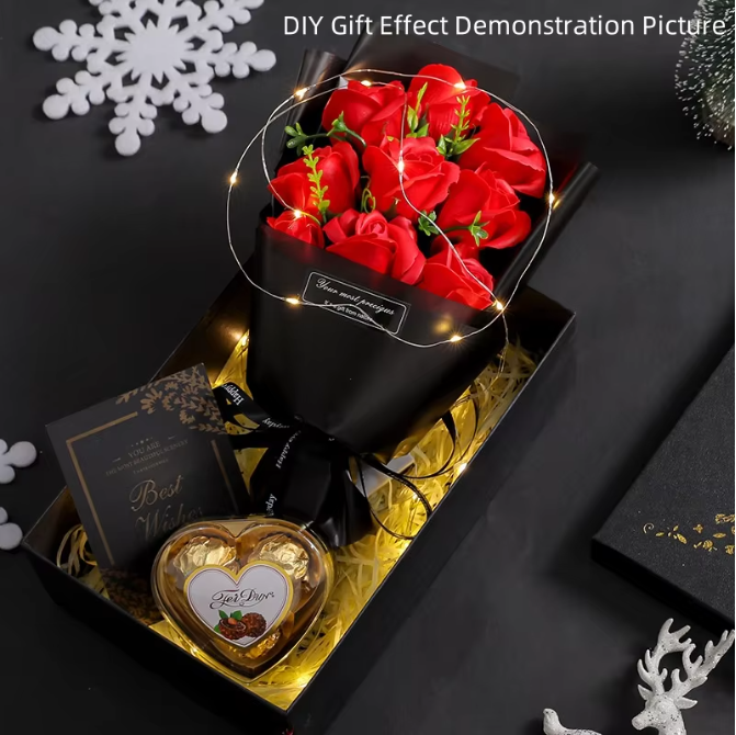 9-Delig Zeep Rozen Bloemboeket – Decoratieve Soap Flowers Cadeau