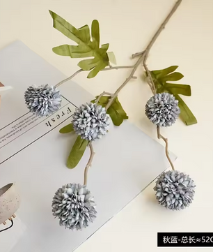 Kunst Pompon Chrysanten Tak – Faux Zijde Mini Bloemen voor Decoratie