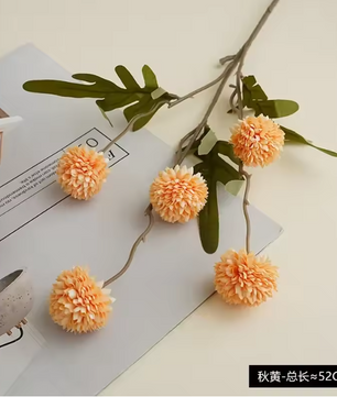 Kunst Pompon Chrysanten Tak – Faux Zijde Mini Bloemen voor Decoratie
