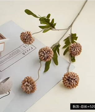 Kunst Pompon Chrysanten Tak – Faux Zijde Mini Bloemen voor Decoratie